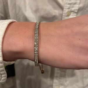 Vintage dangle bracelet rhinestones wrap around statement piece costume jewelry